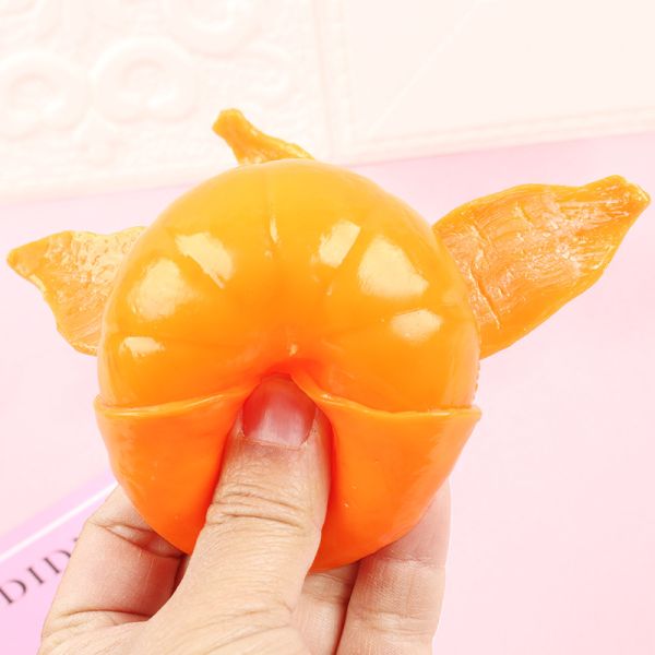 Cross-Border New Peeling Orange Squeezing Toy Fruit and Vegetable Decompression Artifact Children Adult Vent Whole Toy